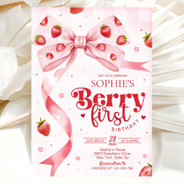 Erdbeeren zum ersten Geburtstag, 1. Geburtstag Einladung