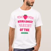 Erdbeeren zum ersten Geburtstag Eltern T-Shirt (Vorderseite)