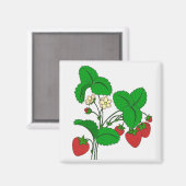 Erdbeeren zum Frühstück Magnet (Vorderseite/Rückseite)