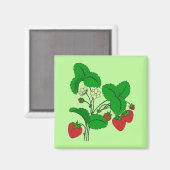 Erdbeeren zum Frühstück Magnet (Vorderseite/Rückseite)