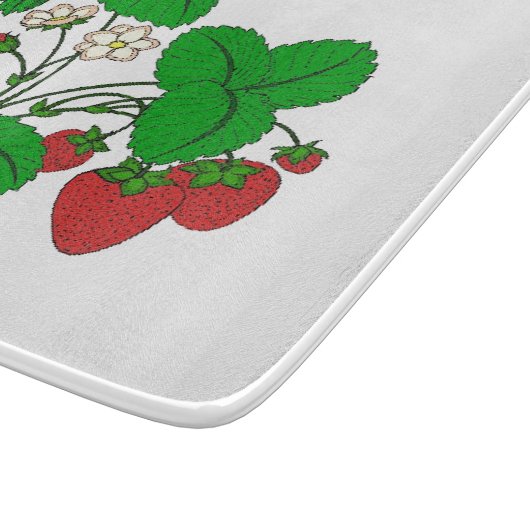 Erdbeeren zum Frühstück Schneidebrett (Ecke)