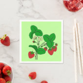 Erdbeeren zum Frühstück Serviette (Beispiel)