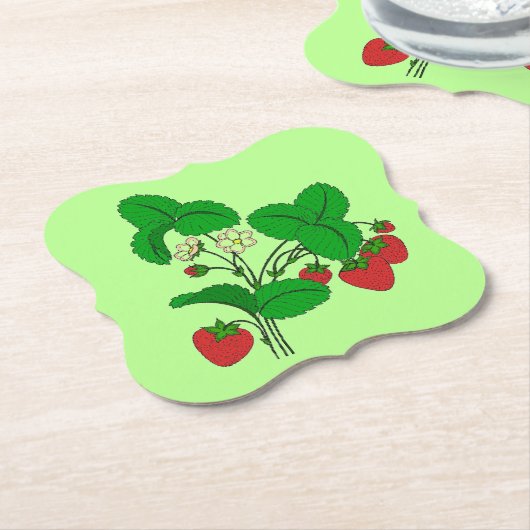Erdbeeren zum Frühstück Untersetzer (angewinkelt)