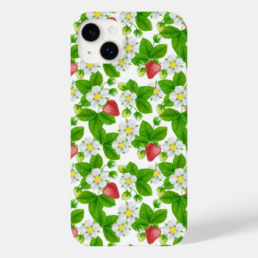 Erdbeerengarten Case-Mate iPhone Hülle (Rückseite)
