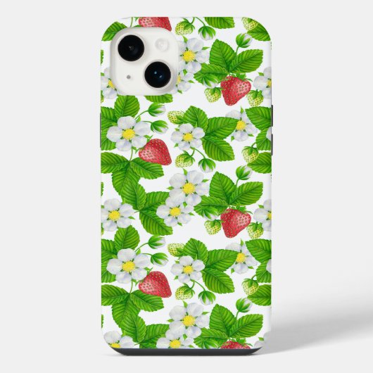 Erdbeerengarten iPhone Hülle (Rückseite)