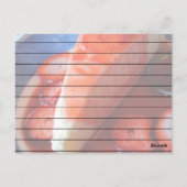 Erdbeerenkäsekarte Postkarte (Rückseite)