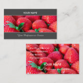 Erdbeerensememble für Bauern aus Rot-Früchte Visitenkarte (Vorne/Hinten)