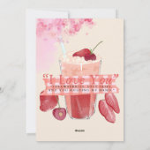 Erdbeere'Valentine Feiertagskarte (Rückseite)