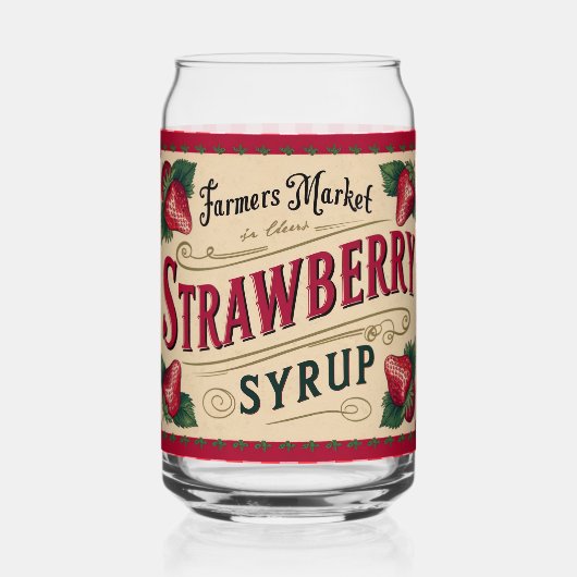 Erdbeerfarm Dosenglas (Vorderseite)