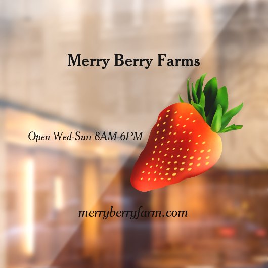 Erdbeerfarm Fensteraufkleber (Blatt 2)