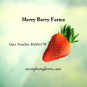 Erdbeerfarm Fensteraufkleber (Blatt 3)