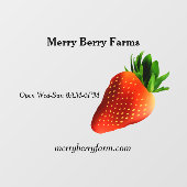 Erdbeerfarm Fensteraufkleber (Blatt)