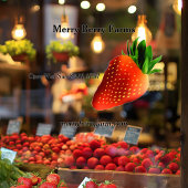 Erdbeerfarm Fensteraufkleber