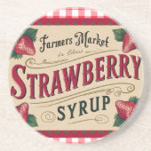 Erdbeerfarm Getränkeuntersetzer (Vorne)
