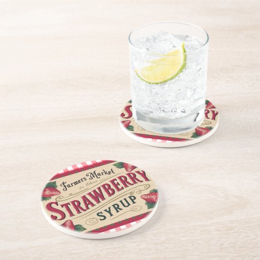 Erdbeerfarm Getränkeuntersetzer (Seite)