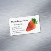 Erdbeerfarm Magnetische Visitenkarte (Beispiel)