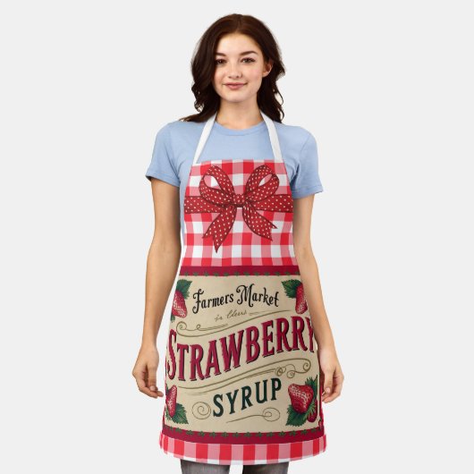 Erdbeerfarm Schürze (Getragen)