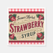 Erdbeerfarm Serviette (Vorderseite)