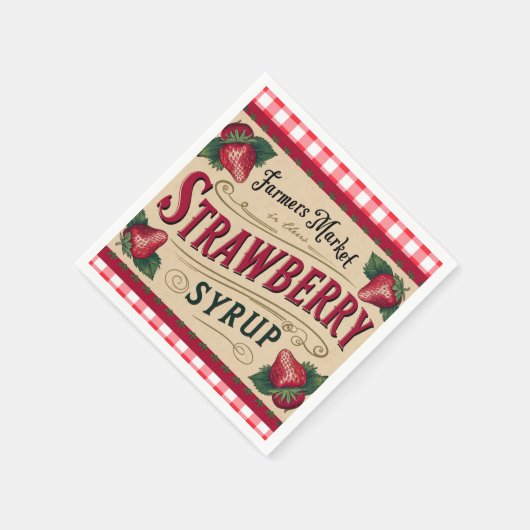 Erdbeerfarm Serviette (Ecke)