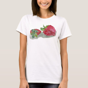 Erdbeerfeenhafter Watercolor-T - Shirt