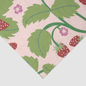 Erdbeerfeld auf cremefarbenem Hintergrund Seidenpapier (Detail)