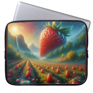 Erdbeerfeld der Träume Laptopschutzhülle