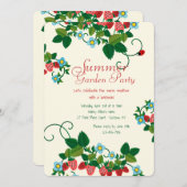 Erdbeerfeld-Einladung Einladung (Vorne/Hinten)