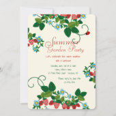 Erdbeerfeld-Einladung Einladung (Vorderseite)