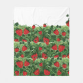 Erdbeerfeld Fleecedecke (Vorderseite)