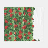 Erdbeerfeld Fleecedecke (Vorderseite (Horizontal))