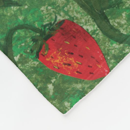 Erdbeerfeld Fleecedecke (Ecke)