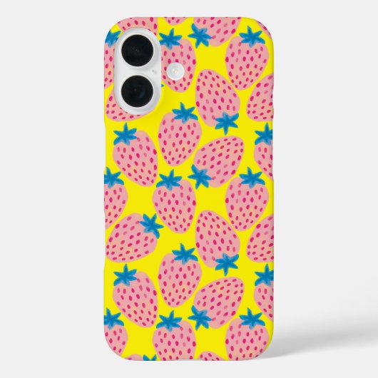 Erdbeerfeld gelb Case-Mate iPhone hülle (Rückseite)