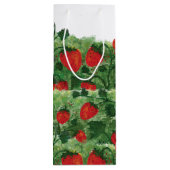 Erdbeerfeld Geschenktüte Für Weinflaschen (Rückseite)