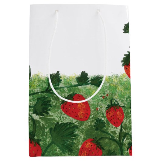 Erdbeerfeld Mittlere Geschenktüte (Vorderseite)