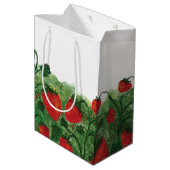 Erdbeerfeld Mittlere Geschenktüte (Rückseite Schrägansicht)