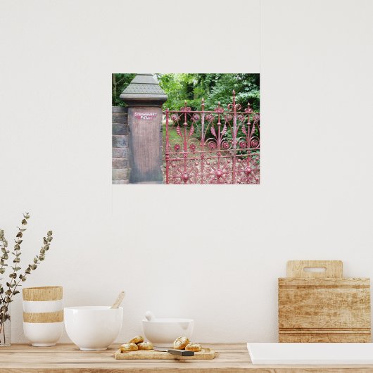 Erdbeerfeld Poster (Küche)