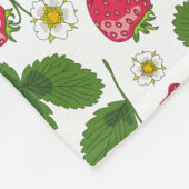 Erdbeerfelder in Weiß Fleecedecke (Ecke)