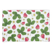 Erdbeerfelder in Weiß Kissenbezug (Vorderseite-Rechts)