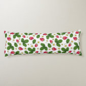 Erdbeerfelder in Weiß Seitenschläferkissen (Rückseite)