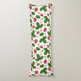 Erdbeerfelder in Weiß Seitenschläferkissen