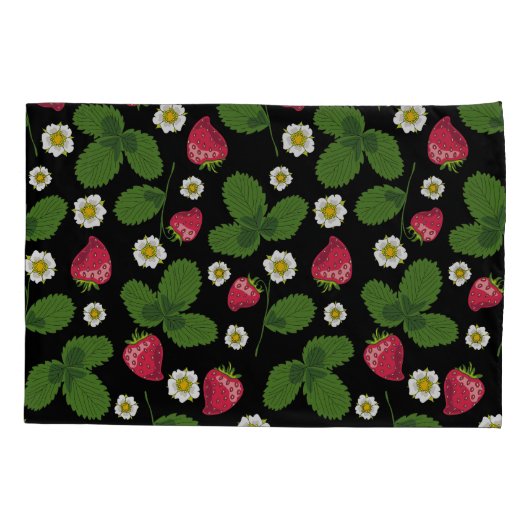 Erdbeerfelder Kissenbezug (Rückseite-Links)