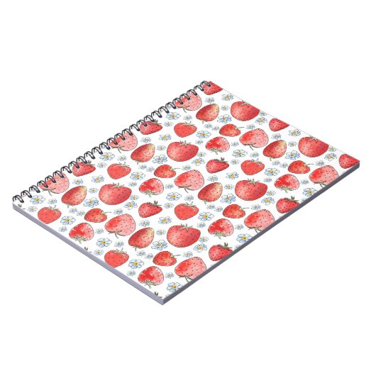 Erdbeerfelder: Sommerfrischheit Notizblock (Linke Seite)