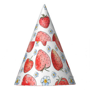 Erdbeerfelder: Sommerfrischheit Partyhütchen