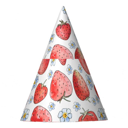 Erdbeerfelder: Sommerfrischheit Partyhütchen (Vorderseite)