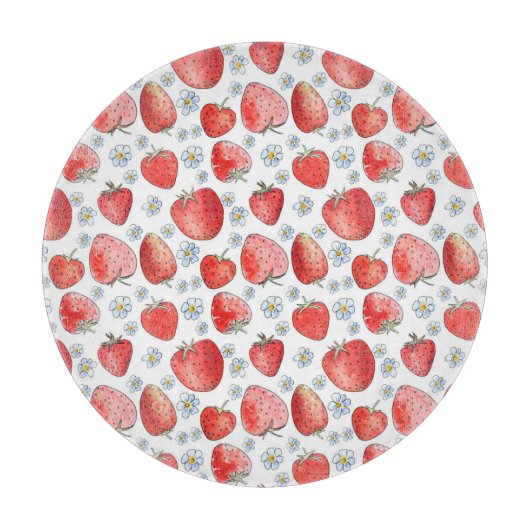 Erdbeerfelder: Sommerfrischheit Schneidebrett (Vorderseite)