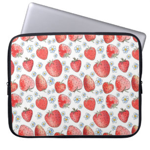 Erdbeerfelder: Sommerliche Frische Laptopschutzhülle