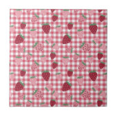 Erdbeerfeldmuster Fliese (Vorderseite)