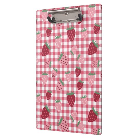 Erdbeerfeldmuster Klemmbrett (Links)