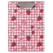 Erdbeerfeldmuster Klemmbrett (Vorderseite)