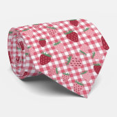 Erdbeerfeldmuster Krawatte (Gerollt)